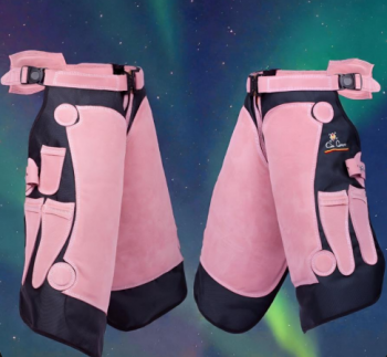 ConCuero Schürze Queen Fibra Synthetik Black ( mit blauen Nähten )