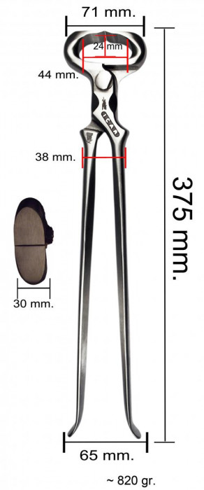 Hufschneidezange ICAR Smith 15" poliert