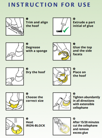 TP Iron-Block Hufschuh gelb VORN 3x0