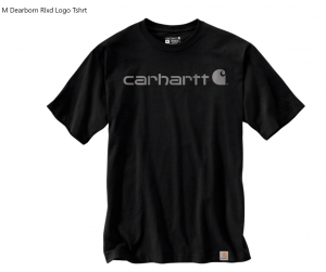 Carhartt T-Shirt M Dearborn Rlxd Logo Black/Gray