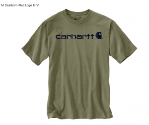 Carhartt T-Shirt M Dearborn Rlxd Logo Dusty Olive