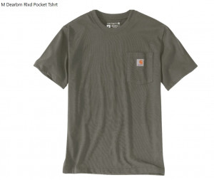 Carhartt T-Shirt M Dearborn Rlxd Pocket Dusty Olive