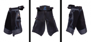 ConCuero Schürze Queen Fibra Synthetik Black ( mit blauen Nähten )