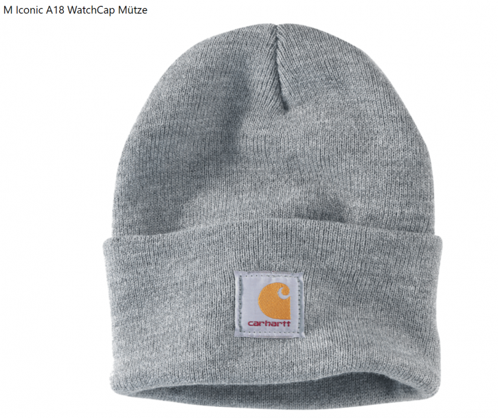 Carhartt Beanie Iconic A18 Heather Gray