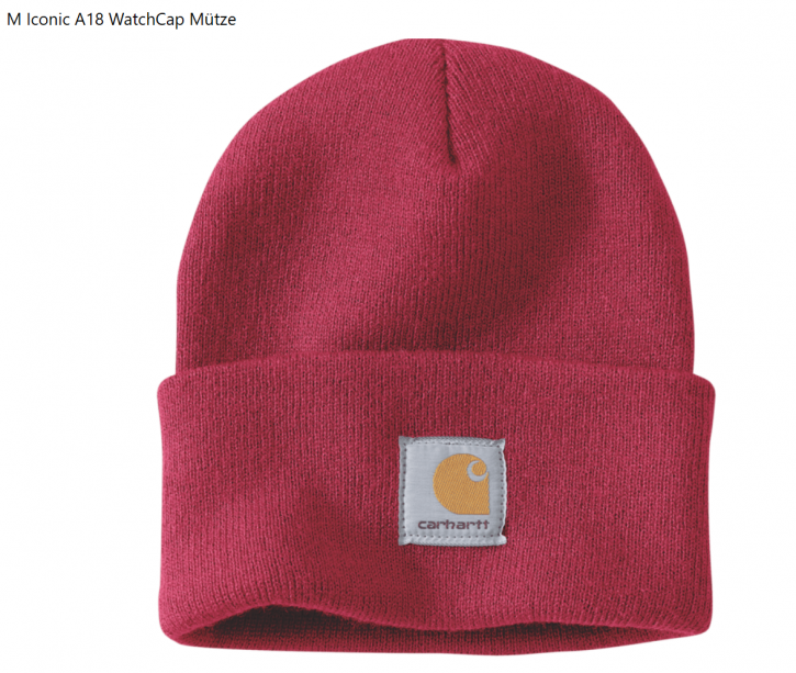 Carhartt Beanie M Iconic A18 Industry Red
