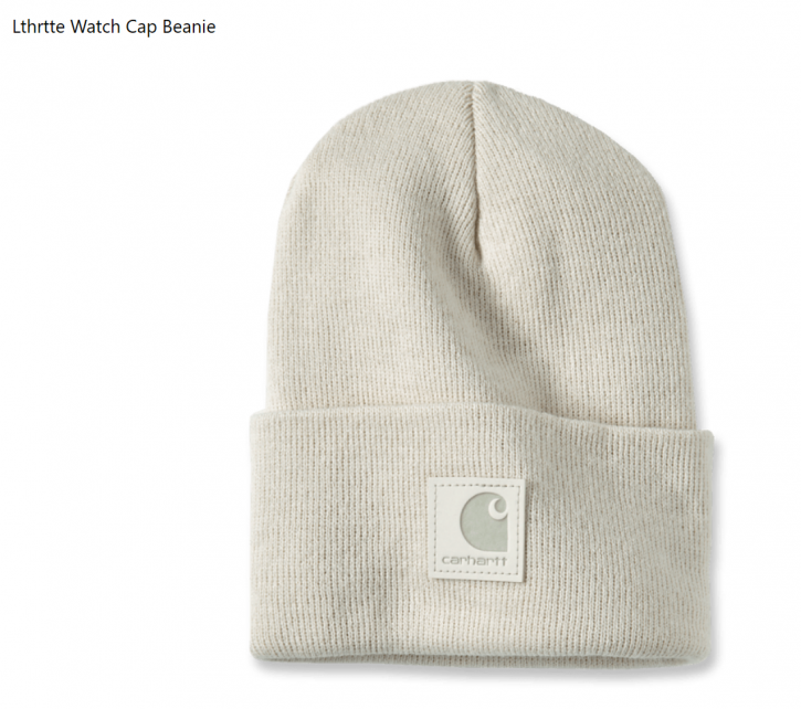 Carhartt Beanie Lthrtte Watch Cap Oat Milk