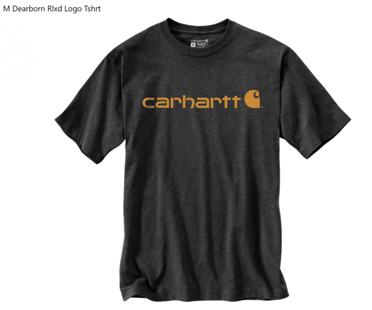 Carhartt T-Shirt M Dearborn Rlxd Logo Carbon Heather Gr. XL