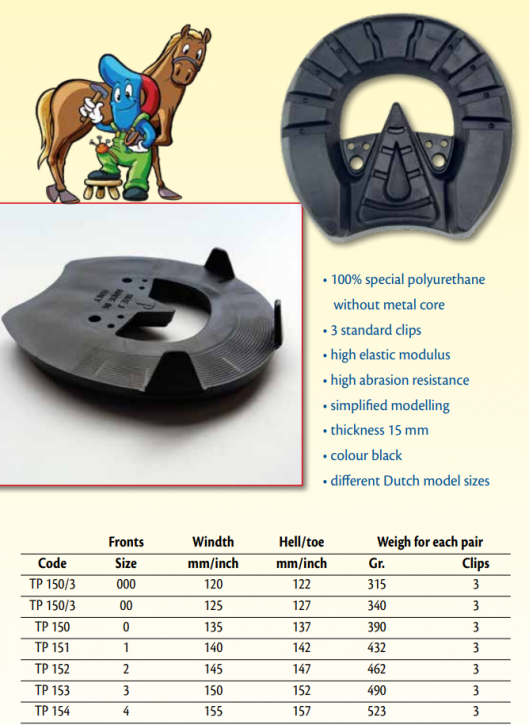 TP Horse Shoe Black VORN (3 Kappen) 3