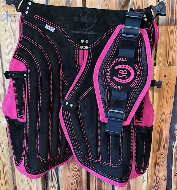 3rd Millennium Schürze Lightweight Synthetic-Leder PINK kurz
