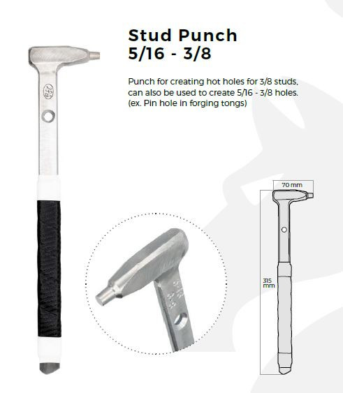 Ridolfo Stud Punch 5/16 - 3/8