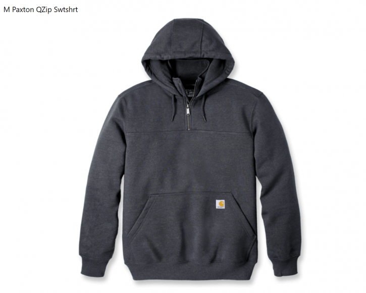 Carhartt Sweatshirt Half-Zip Paxton Swtshrt Carbon Heathe Gr. M