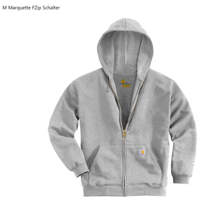 Sweatshirtjacke M Marquette FZip Heather Gray Gr. M